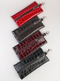 M-026 Ключница на молнии "B-3" (бол./крокодил/нат. кожа)